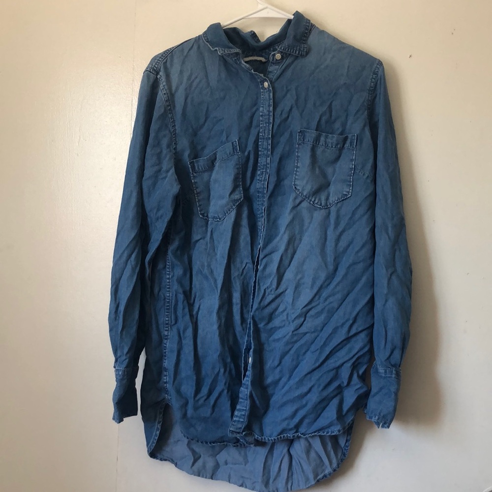 Jean Material Over Coat